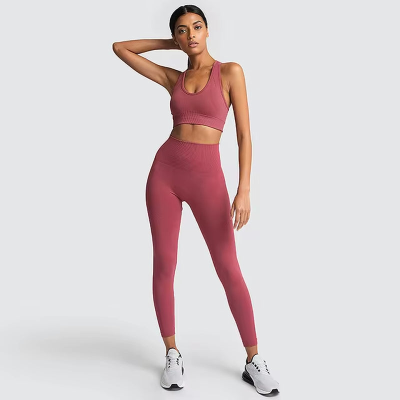 Transformez votre entraînement avec notre ensemble d'entraînement 2 pièces sans couture Hyperflex pour femmes - Haut court élégant et leggings taille haute pour des performances ultimes !