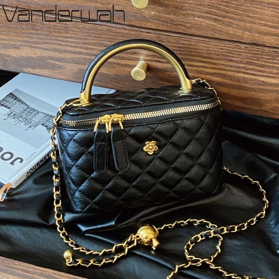 Winter Lingge Women'S Mini Box Bag Purses and Handbag Chain Shoulder Crossbody Bags Clutch Bags for Women 2025 Summer Style Sac