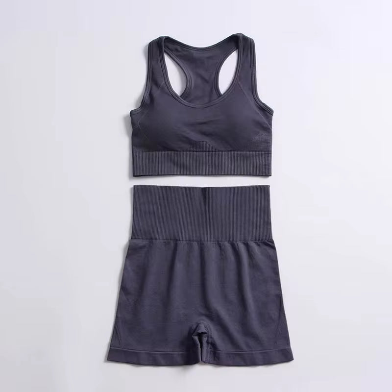Transformez votre entraînement avec notre ensemble d'entraînement 2 pièces sans couture Hyperflex pour femmes - Haut court élégant et leggings taille haute pour des performances ultimes !