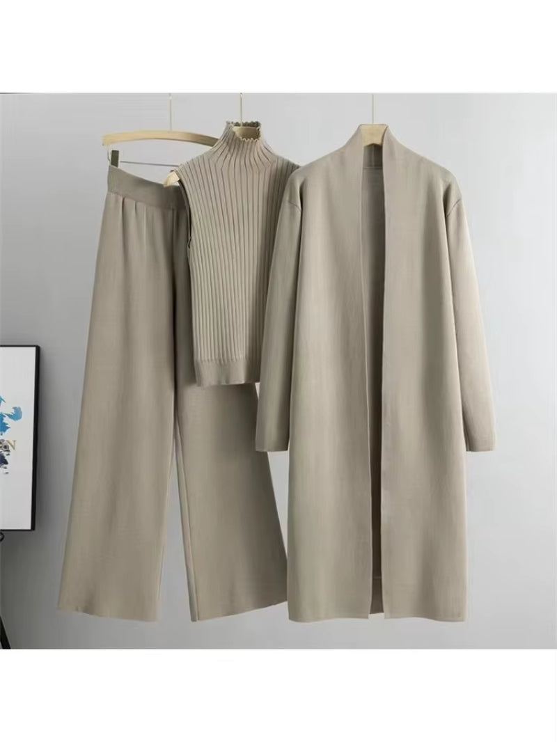 Laminivibe : Ensemble survêtement cardigan tricoté 3 pièces