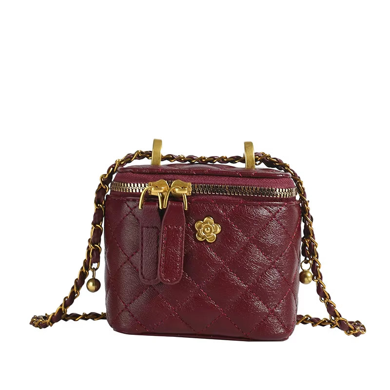 Winter Lingge Women'S Mini Box Bag Purses and Handbag Chain Shoulder Crossbody Bags Clutch Bags for Women 2025 Summer Style Sac