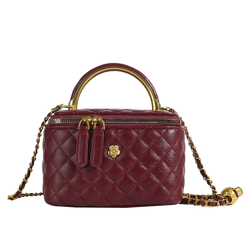 Winter Lingge Women'S Mini Box Bag Purses and Handbag Chain Shoulder Crossbody Bags Clutch Bags for Women 2025 Summer Style Sac