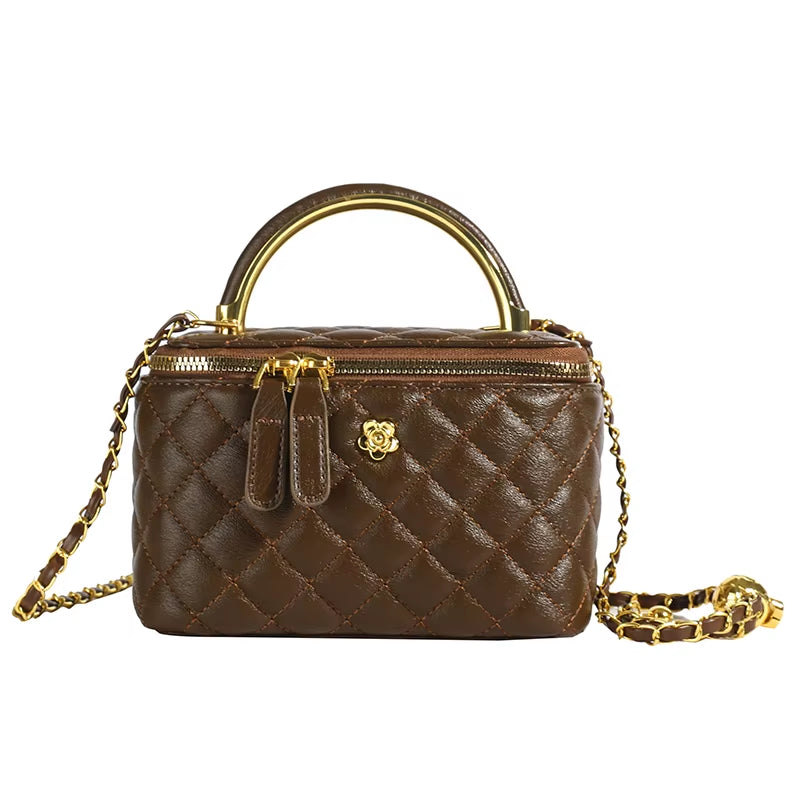 Winter Lingge Women'S Mini Box Bag Purses and Handbag Chain Shoulder Crossbody Bags Clutch Bags for Women 2025 Summer Style Sac