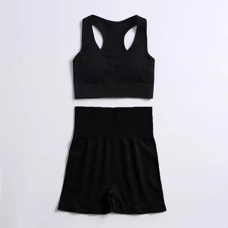 Transformez votre entraînement avec notre ensemble d'entraînement 2 pièces sans couture Hyperflex pour femmes - Haut court élégant et leggings taille haute pour des performances ultimes !