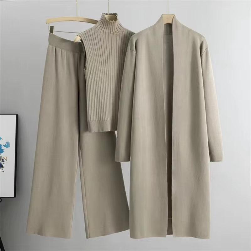 Laminivibe : Ensemble survêtement cardigan tricoté 3 pièces