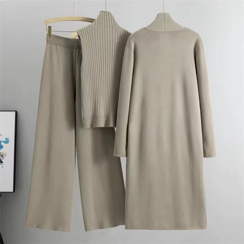 Laminivibe : Ensemble survêtement cardigan tricoté 3 pièces