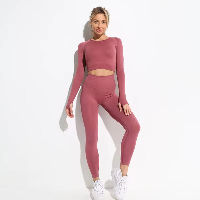 Transformez votre entraînement avec notre ensemble d'entraînement 2 pièces sans couture Hyperflex pour femmes - Haut court élégant et leggings taille haute pour des performances ultimes !