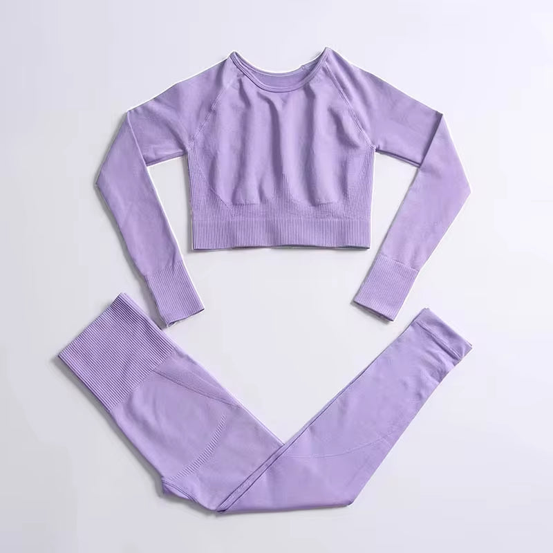 Transformez votre entraînement avec notre ensemble d'entraînement 2 pièces sans couture Hyperflex pour femmes - Haut court élégant et leggings taille haute pour des performances ultimes !
