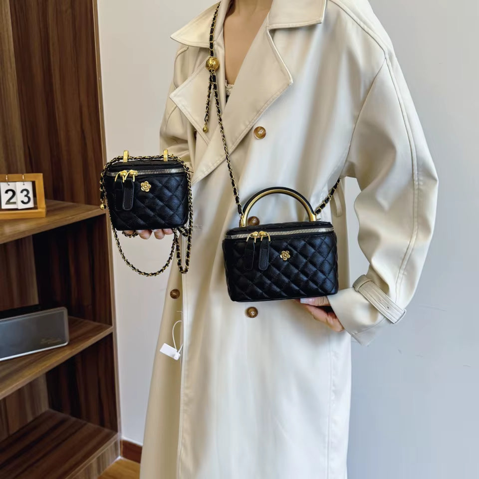 Winter Lingge Women'S Mini Box Bag Purses and Handbag Chain Shoulder Crossbody Bags Clutch Bags for Women 2025 Summer Style Sac
