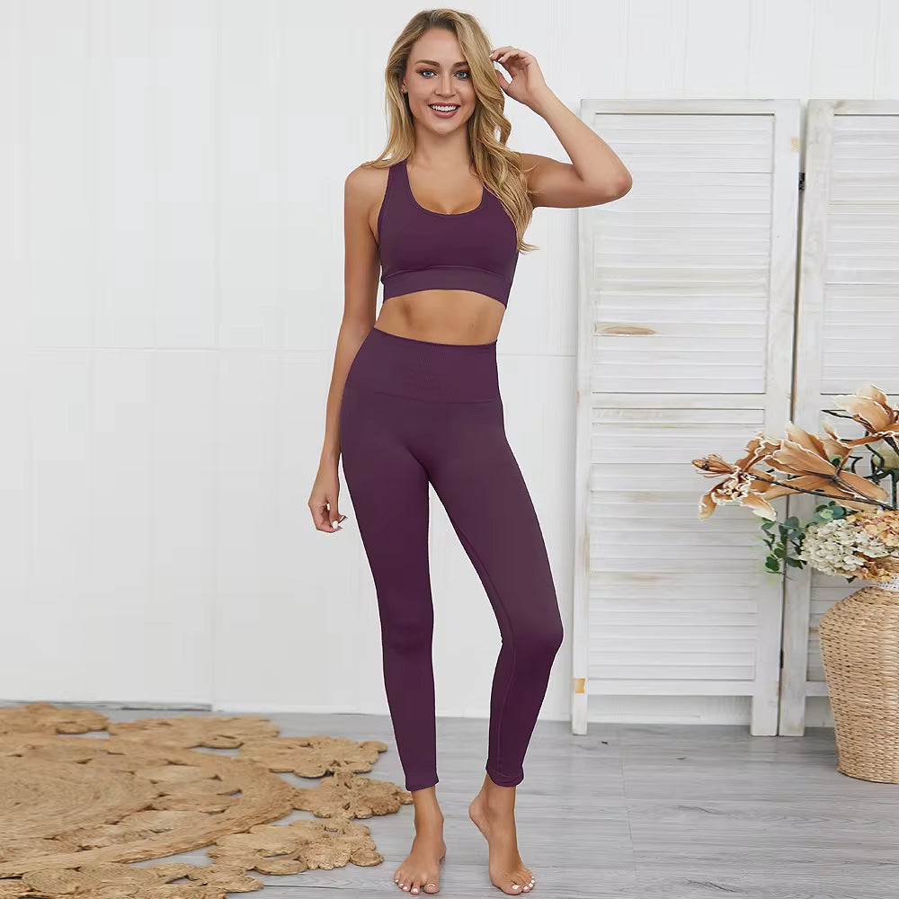 Transformez votre entraînement avec notre ensemble d'entraînement 2 pièces sans couture Hyperflex pour femmes - Haut court élégant et leggings taille haute pour des performances ultimes !