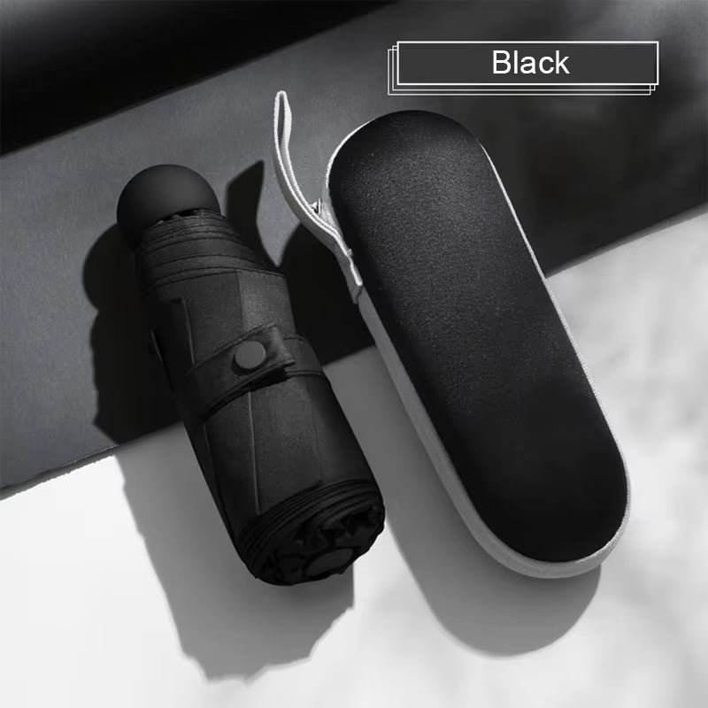 Compact Capsule Umbrella - Sun and Rain Protection, UV-Resistant, Portable Design