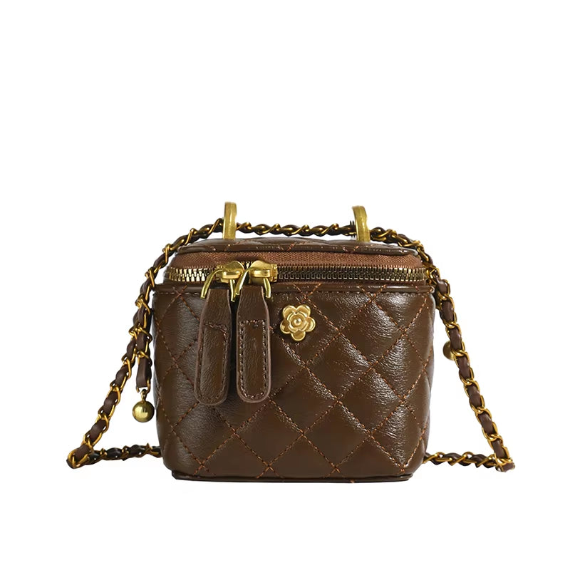 Winter Lingge Women'S Mini Box Bag Purses and Handbag Chain Shoulder Crossbody Bags Clutch Bags for Women 2025 Summer Style Sac