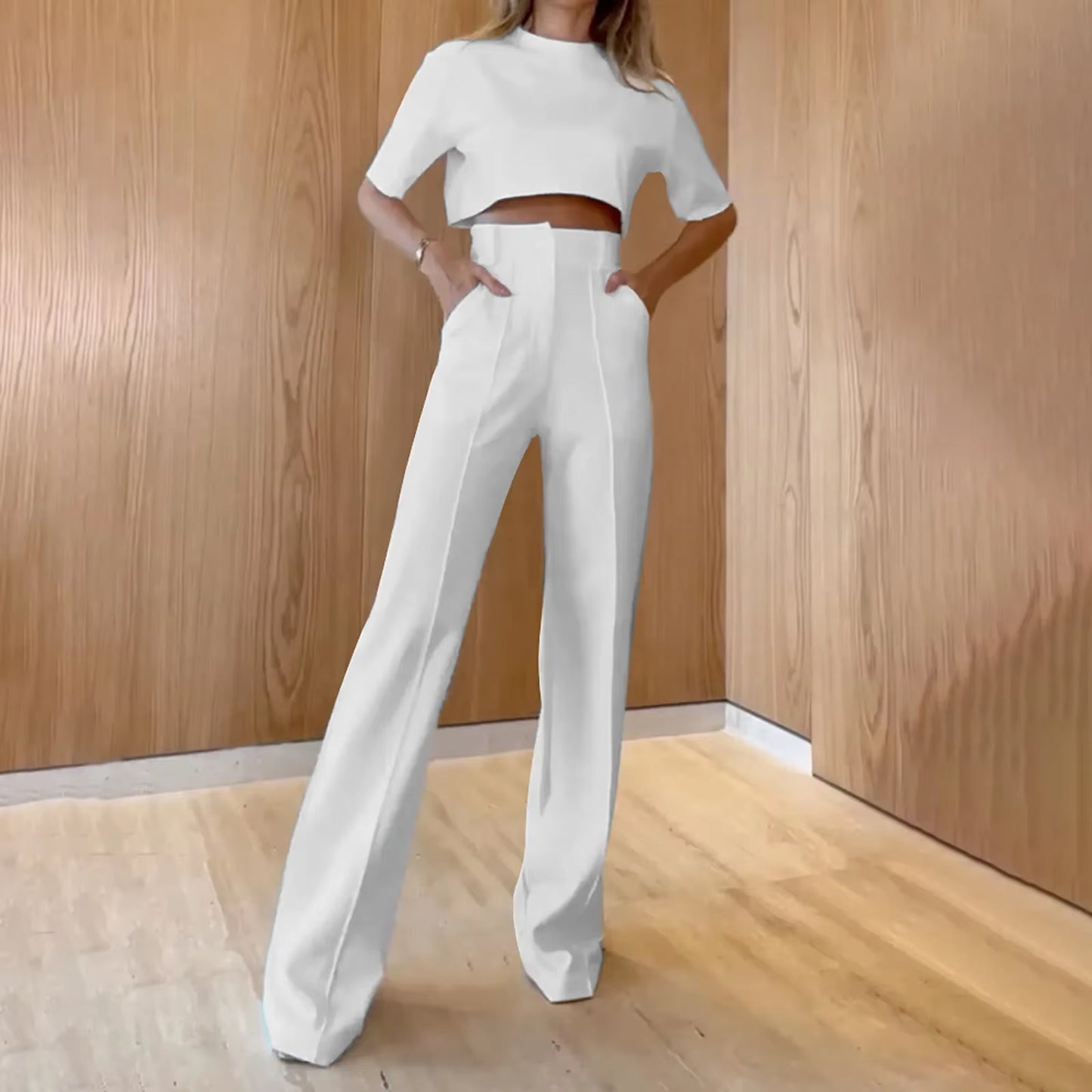 Elevate Your Summer Style with Our Chic Women's Sweater Sets - Trendy Lapel Slim Fit Casual Knitted Outfits