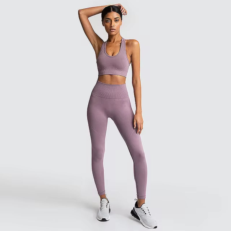 Transformez votre entraînement avec notre ensemble d'entraînement 2 pièces sans couture Hyperflex pour femmes - Haut court élégant et leggings taille haute pour des performances ultimes !