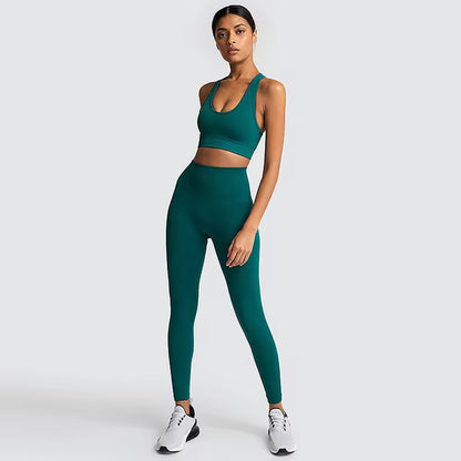 Transformez votre entraînement avec notre ensemble d'entraînement 2 pièces sans couture Hyperflex pour femmes - Haut court élégant et leggings taille haute pour des performances ultimes !