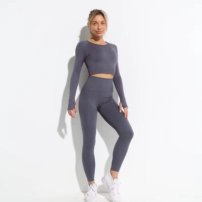 Transformez votre entraînement avec notre ensemble d'entraînement 2 pièces sans couture Hyperflex pour femmes - Haut court élégant et leggings taille haute pour des performances ultimes !