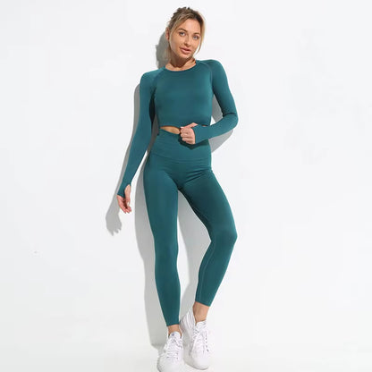 Transformez votre entraînement avec notre ensemble d'entraînement 2 pièces sans couture Hyperflex pour femmes - Haut court élégant et leggings taille haute pour des performances ultimes !