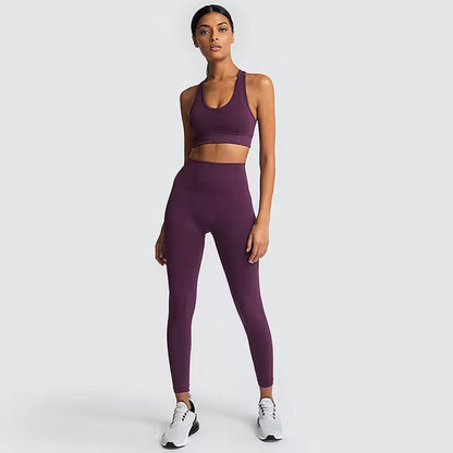 Transformez votre entraînement avec notre ensemble d'entraînement 2 pièces sans couture Hyperflex pour femmes - Haut court élégant et leggings taille haute pour des performances ultimes !