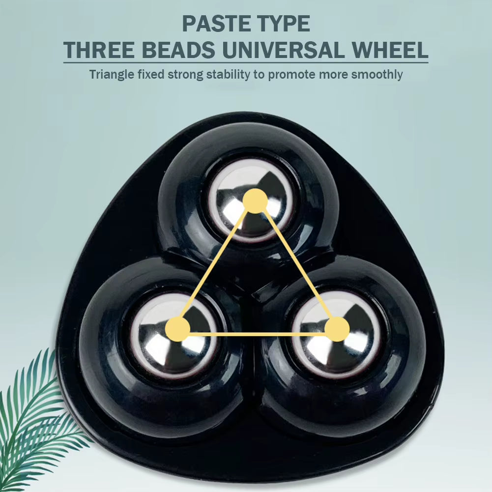 Self-Adhesive Mini Swivel Caster Wheels - Stainless Steel Universal 360° Rotation Pulley for Furniture and Trash Cans (4-20 Pieces)