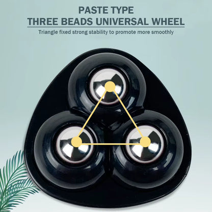 Self-Adhesive Mini Swivel Caster Wheels - Stainless Steel Universal 360° Rotation Pulley for Furniture and Trash Cans (4-20 Pieces)