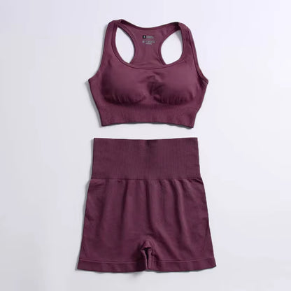 Transformez votre entraînement avec notre ensemble d'entraînement 2 pièces sans couture Hyperflex pour femmes - Haut court élégant et leggings taille haute pour des performances ultimes !