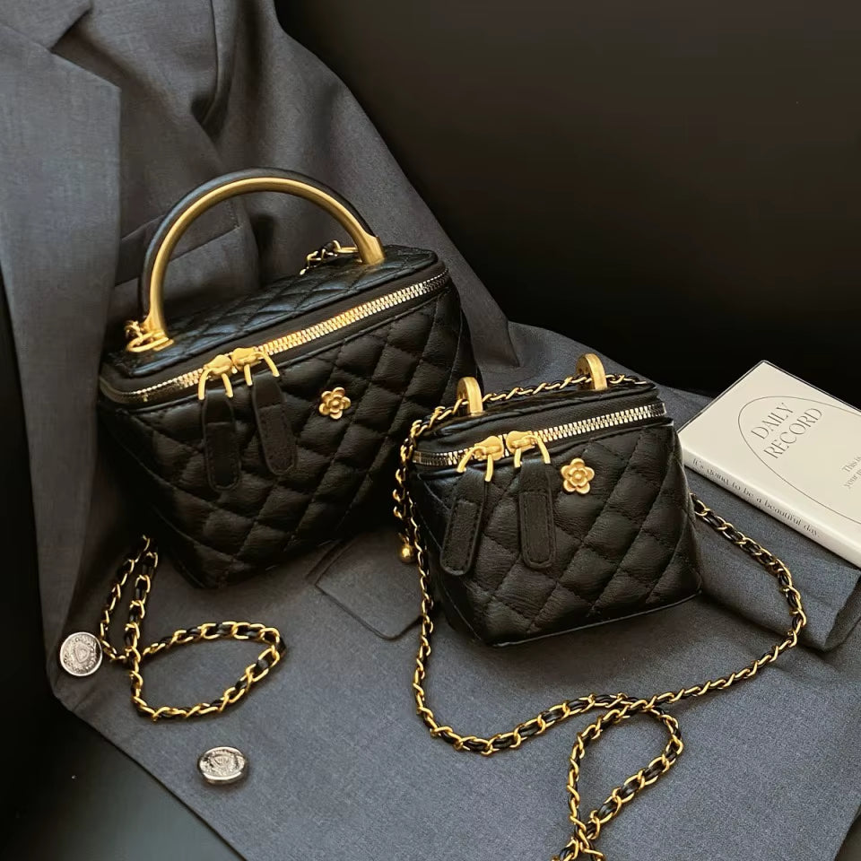 Winter Lingge Women'S Mini Box Bag Purses and Handbag Chain Shoulder Crossbody Bags Clutch Bags for Women 2025 Summer Style Sac