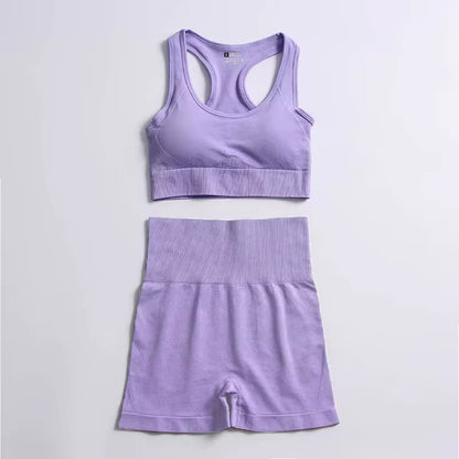 Transformez votre entraînement avec notre ensemble d'entraînement 2 pièces sans couture Hyperflex pour femmes - Haut court élégant et leggings taille haute pour des performances ultimes !