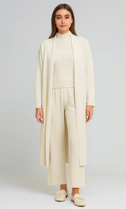Ensemble Cardigan Tricoté 3 Pièces Femme