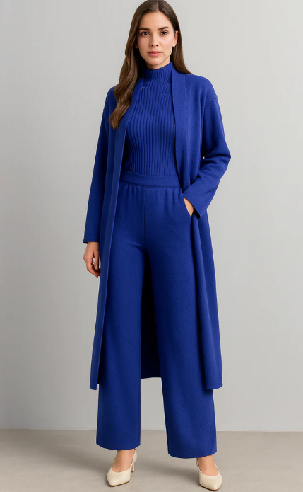 Ensemble Cardigan Tricoté 3 Pièces Femme