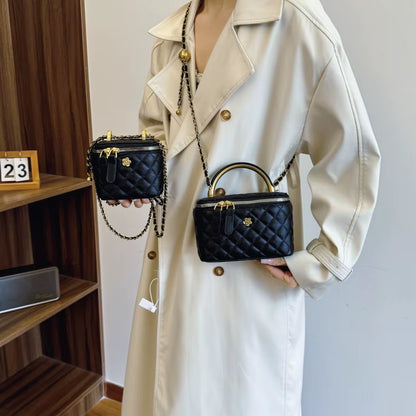 Winter Lingge Women'S Mini Box Bag Purses and Handbag Chain Shoulder Crossbody Bags Clutch Bags for Women 2025 Summer Style Sac